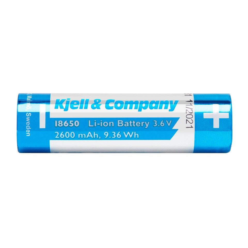Kjell & Company 18650 Flat Top Li-ion-batteri 3,6 V 2600 mAh