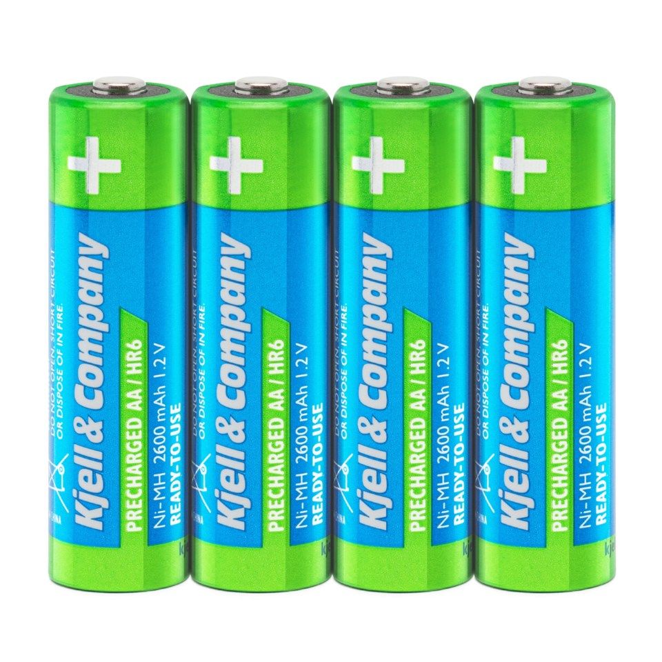 Kjell & Company Laddningsbara AA-batterier 2600 mAh 4-pack