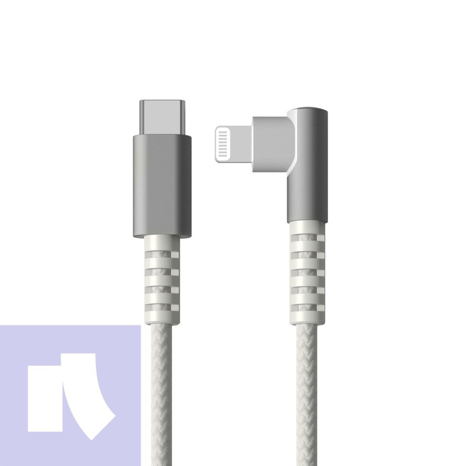 Nomadelic USB-C til Lightning 1,2 m Grå