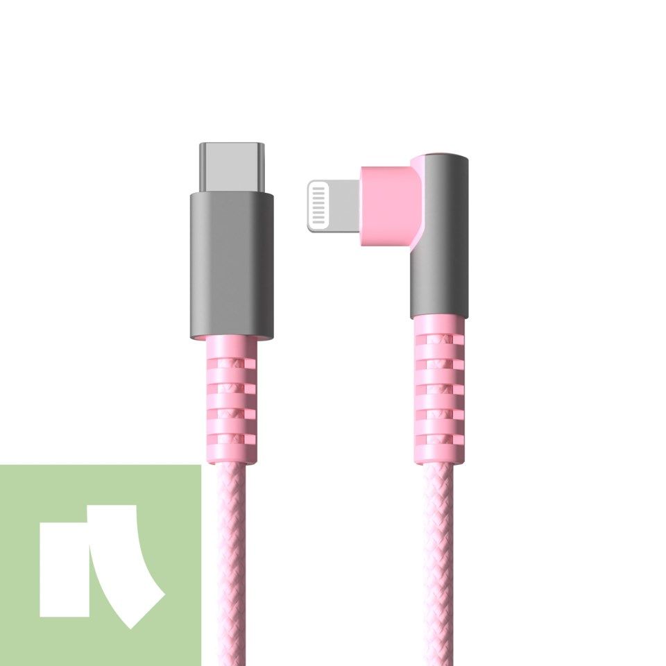 Nomadelic USB-C til Lightning 1,2 m Rosa
