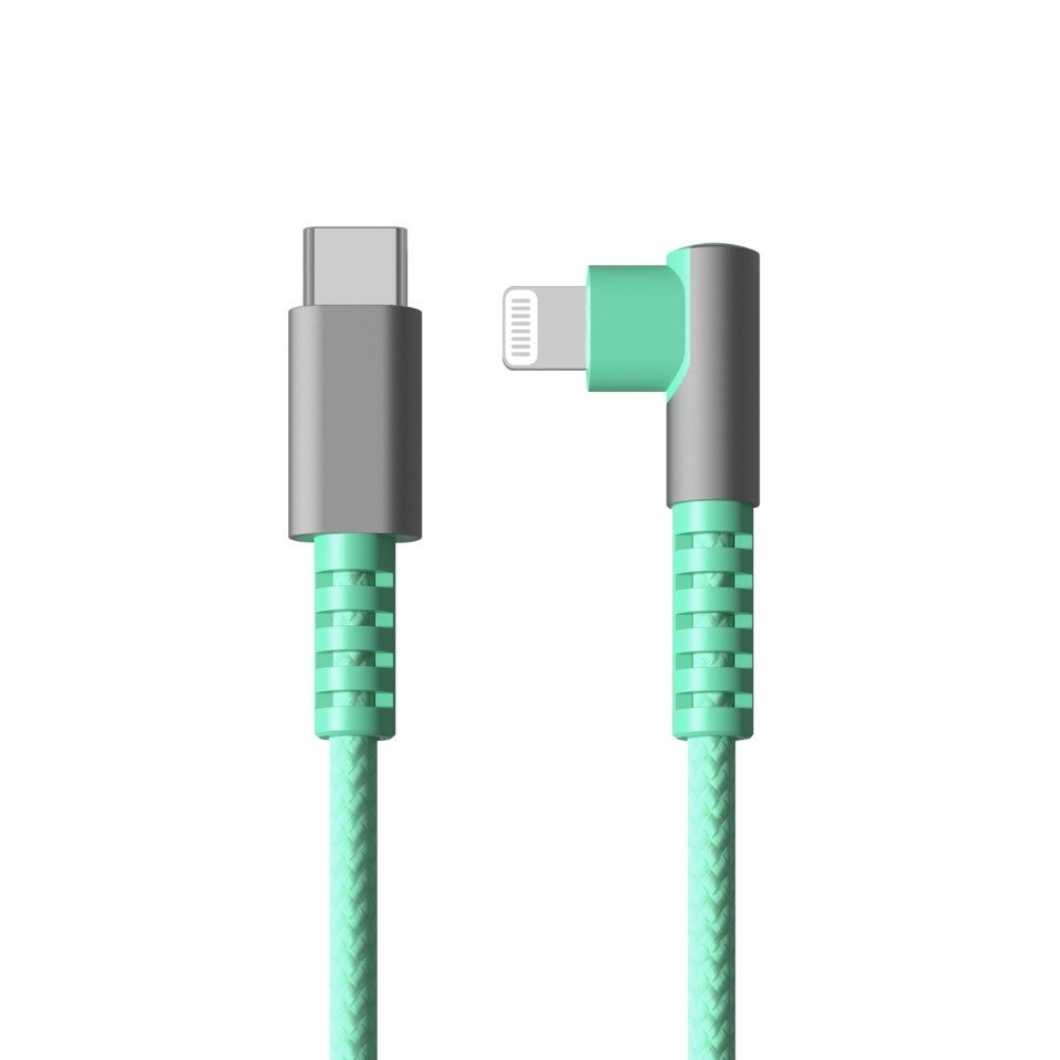 Nomadelic USB-C til Lightning 1,2 m Teal