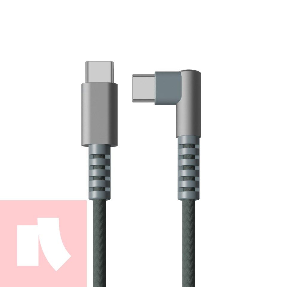 Nomadelic USB-C till USB-C 1,2 m Gröngrå