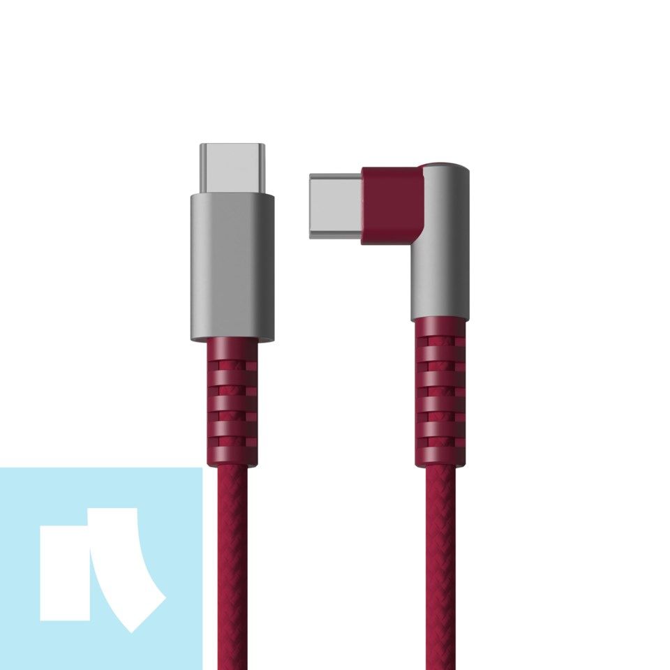 Nomadelic USB-C till USB-C 1,2 m Röd