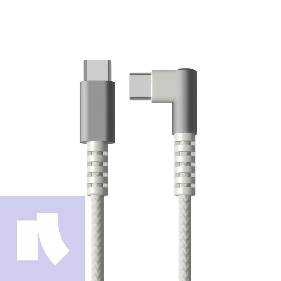 Nomadelic USB-C till USB-C 1,2 m Grå
