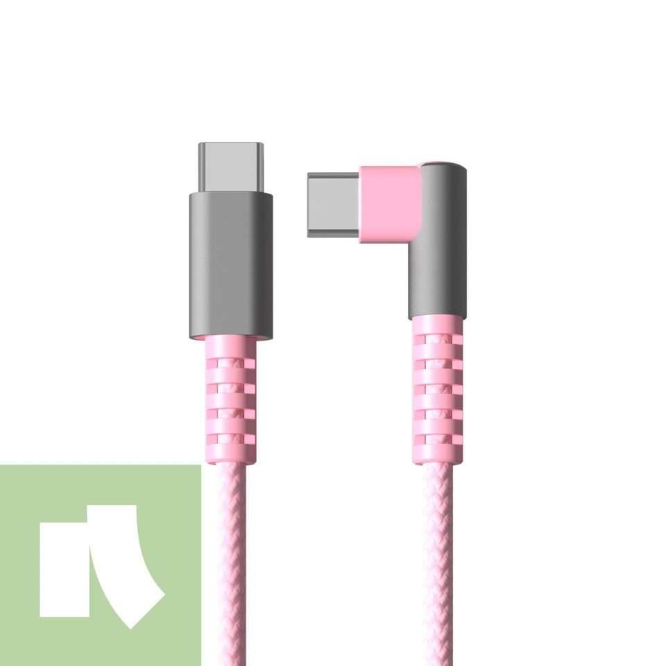 Nomadelic USB-C till USB-C 1,2 m Rosa