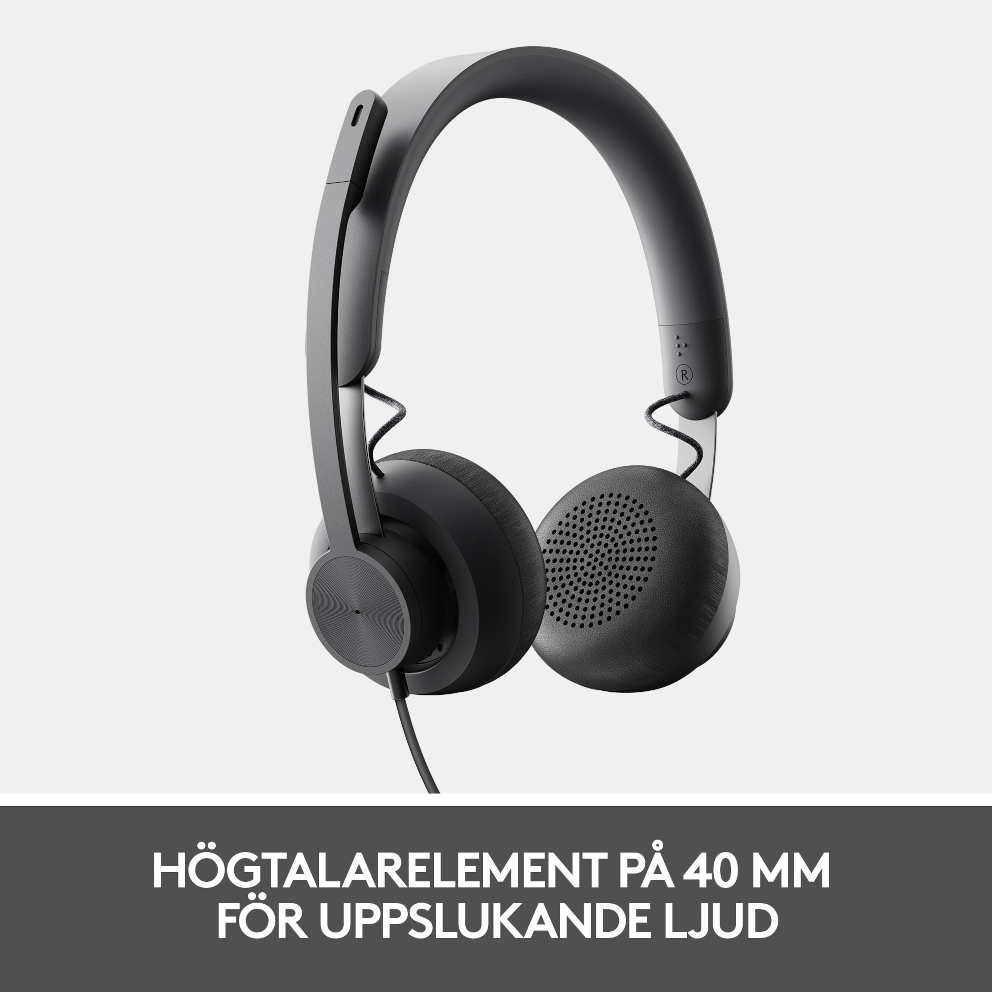 Logitech Zone 750 Datorheadset Headset för kontor