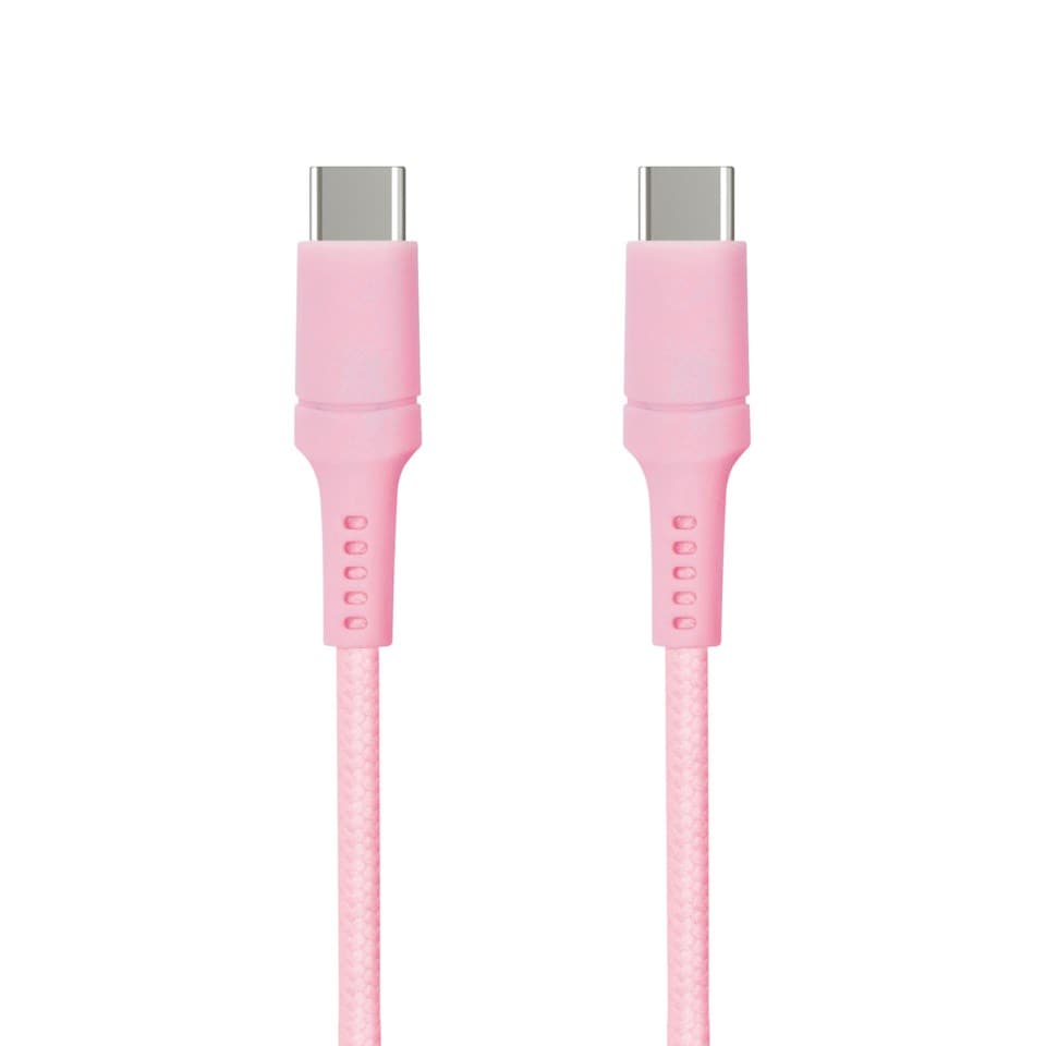 USB-C till USB-C 0,5 m Rosa