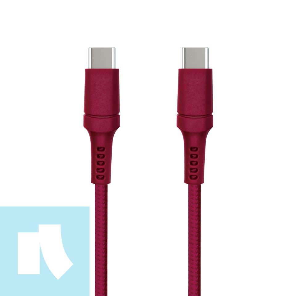 Nomadelic USB-C till USB-C 1,5 m Röd