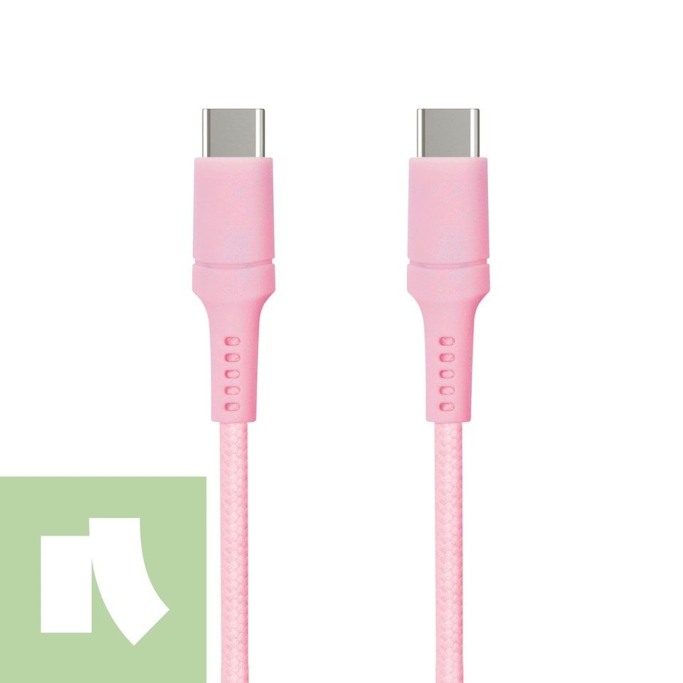 Nomadelic USB-C till USB-C 1,5 m Rosa