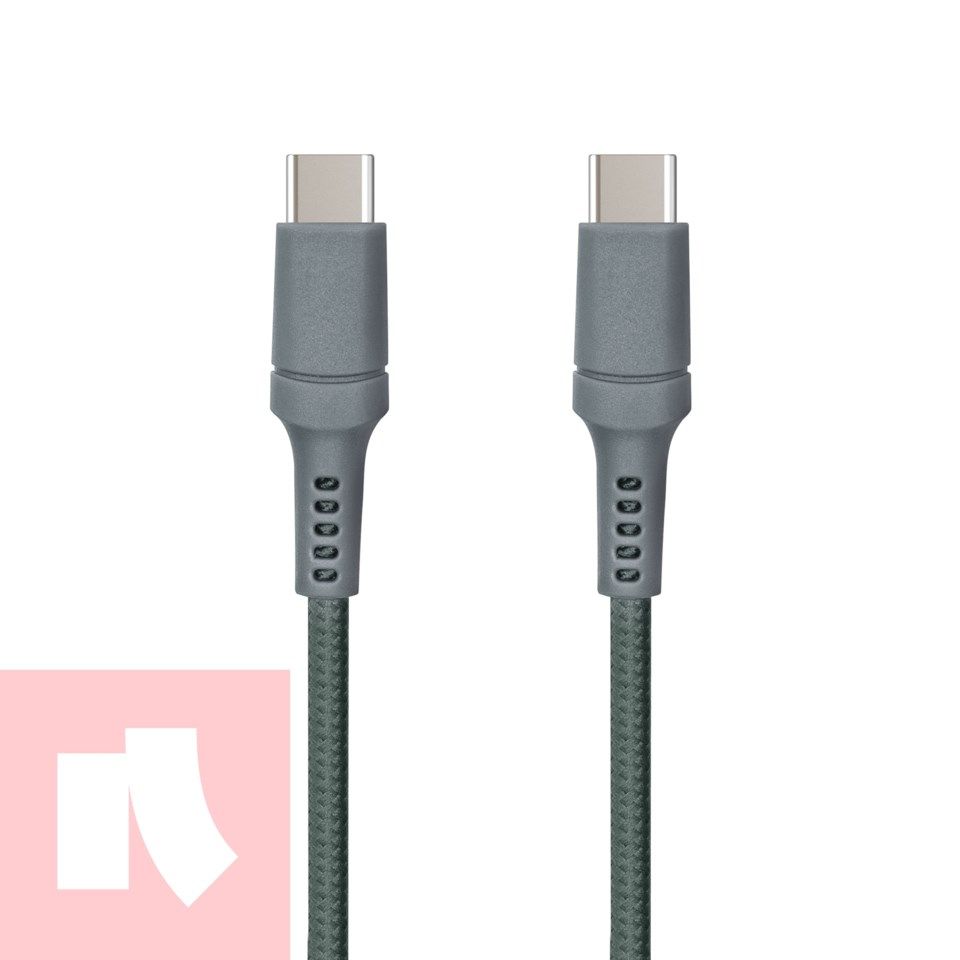Nomadelic USB-C till USB-C 2,5 m Gröngrå