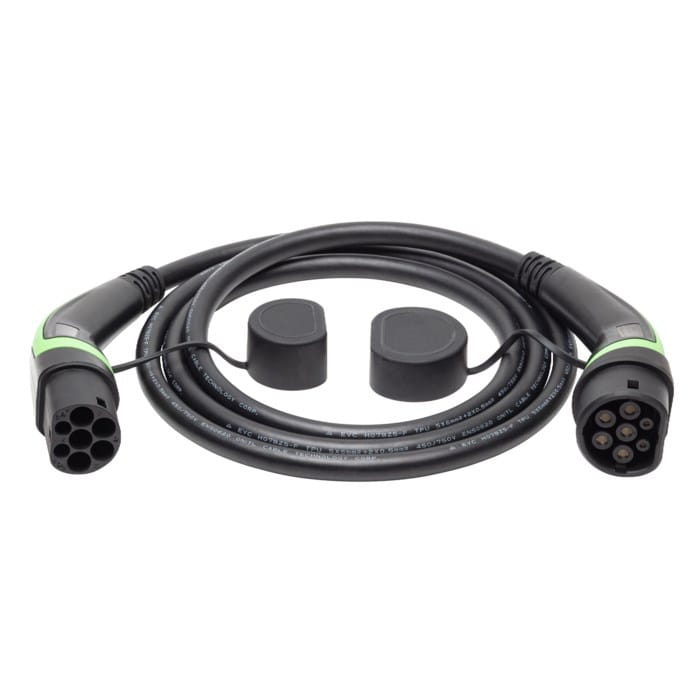 Luxorparts BEV Typ 2 Laddkabel för elbil 22 kW 3 fas 2,5 m