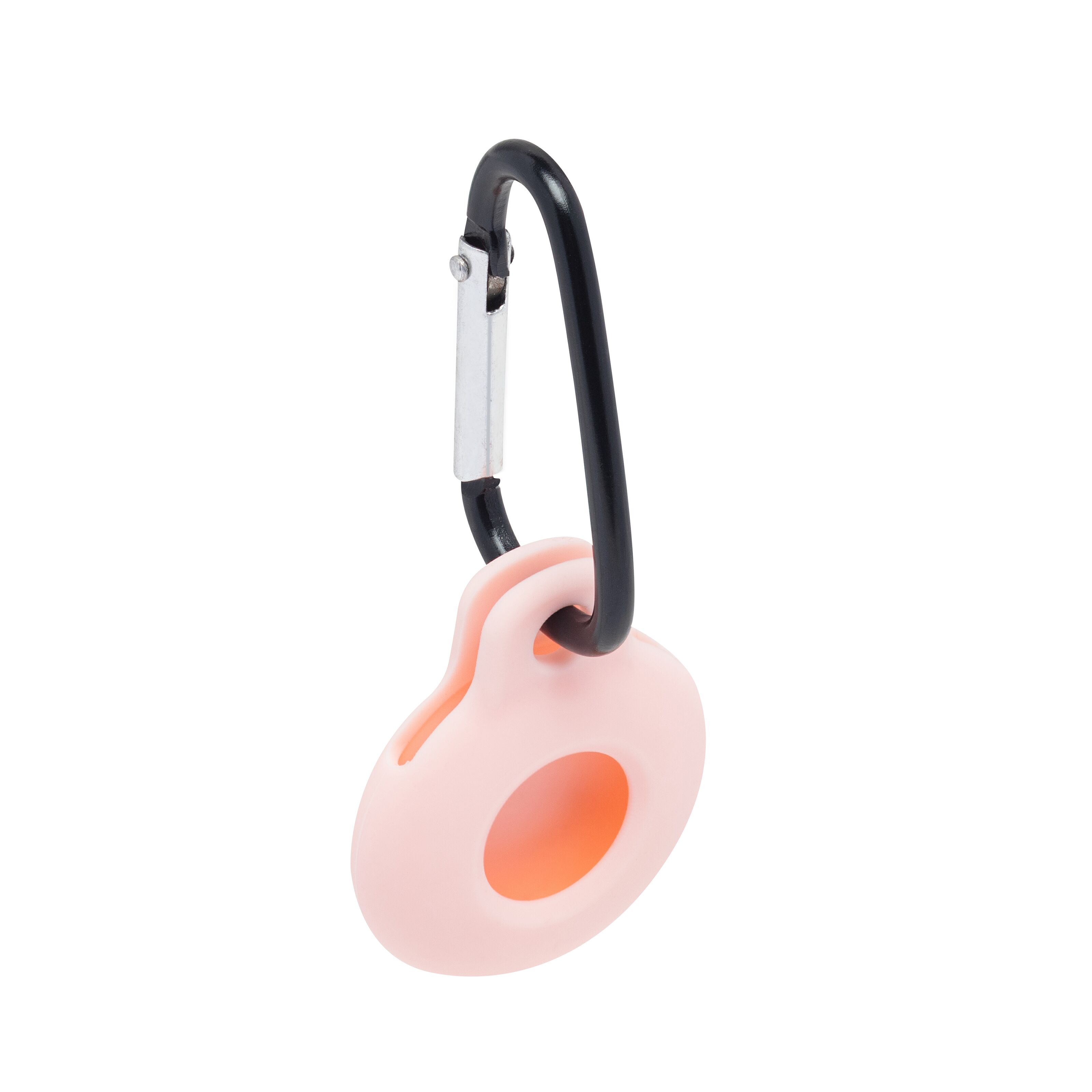 Linocell AirTag Silikonetui med karabinkrok Rosa