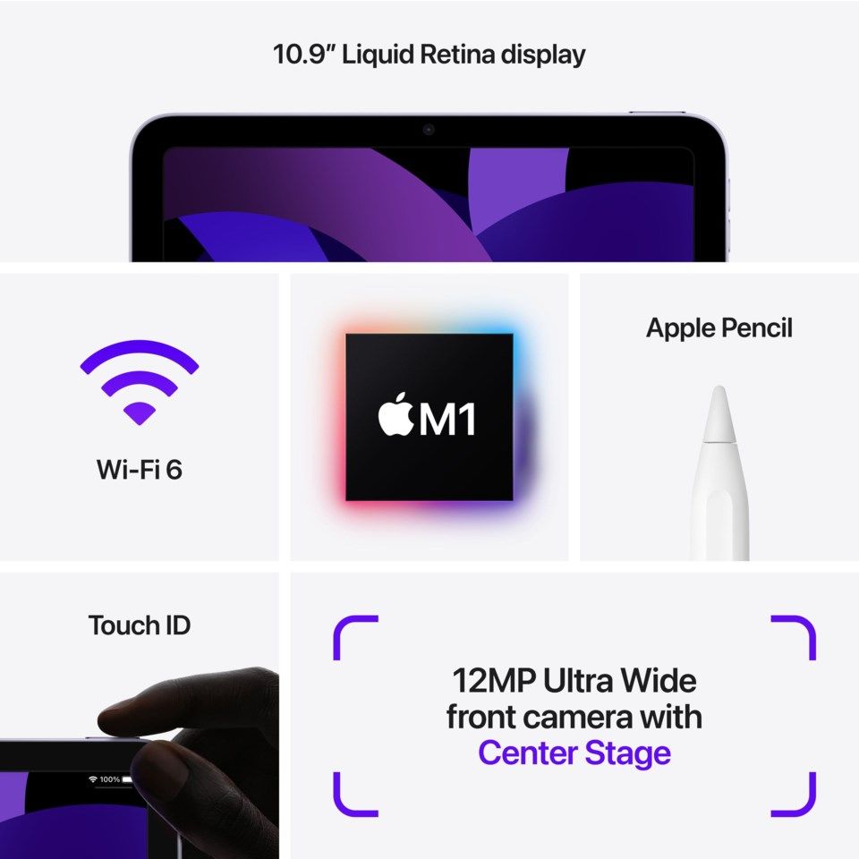 Apple iPad Air (2022) 10,9” Wifi 64 GB Blå