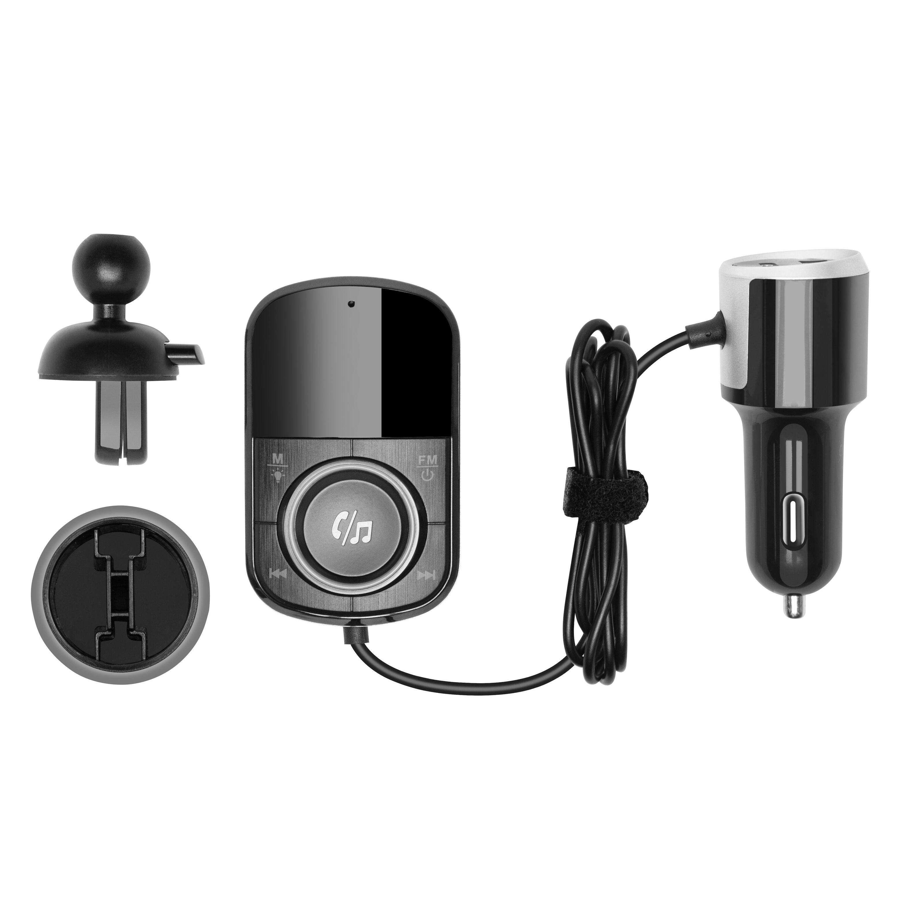 Linocell FMsändare med Bluetooth och snabbladdning Koppla mobilen