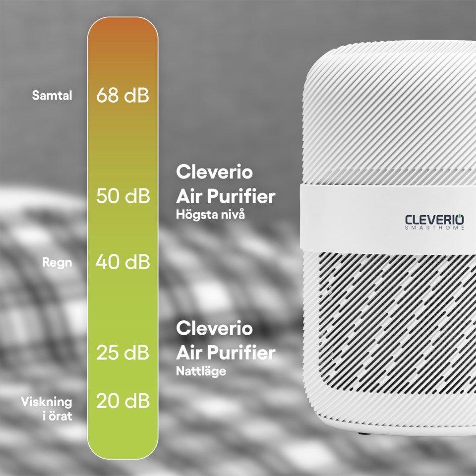 Cleverio Air Purifier Appstyrt luftrenser