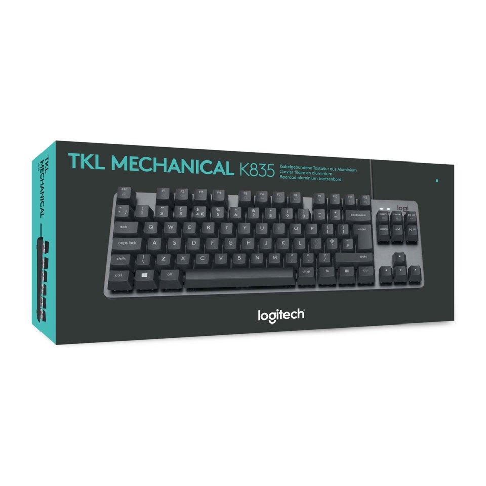 Logitech K835 TKL Mechanical Mekanisk tastatur Grå
