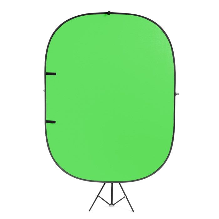 Nikabe Tvåfärgad Green Screen med stativ 1.5×2 m
