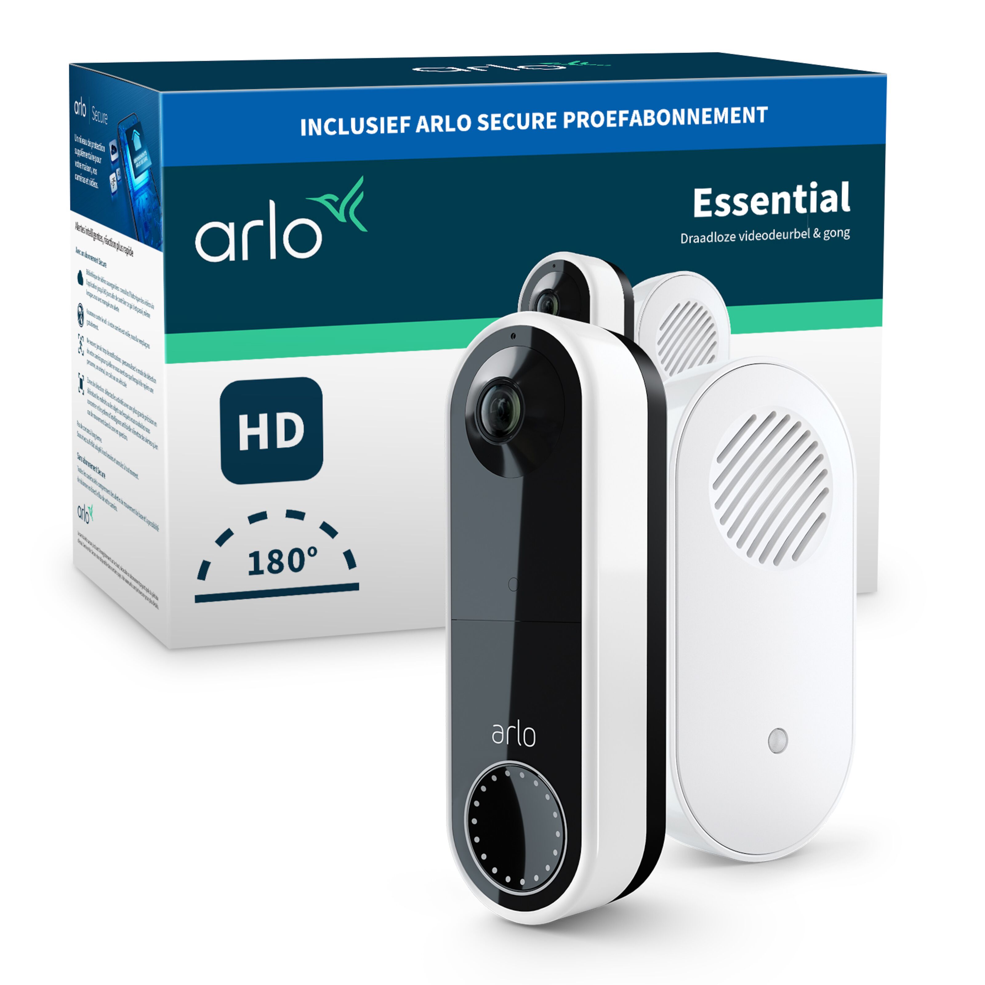 Arlo Essential Video Doorbell og Chime 2 Bundle Smart dørklokke