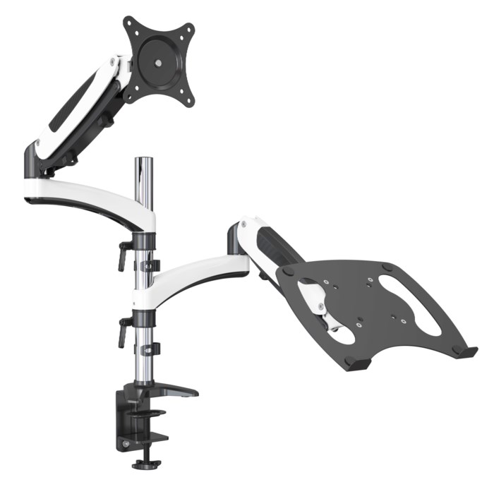 Plexgear Kombinert bordfeste for laptop og monitor 13-32""