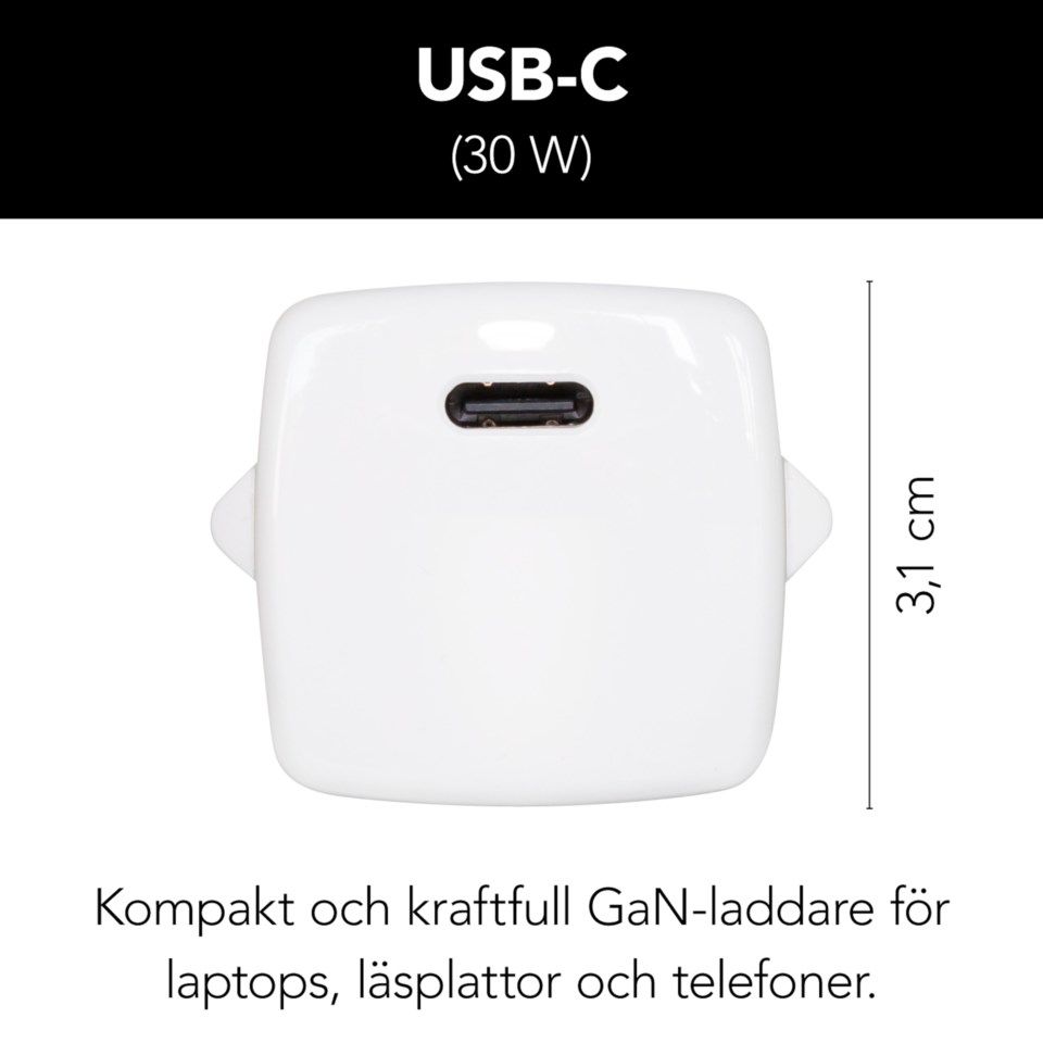 Linocell GaN USB-C Laddare med PD 30 W