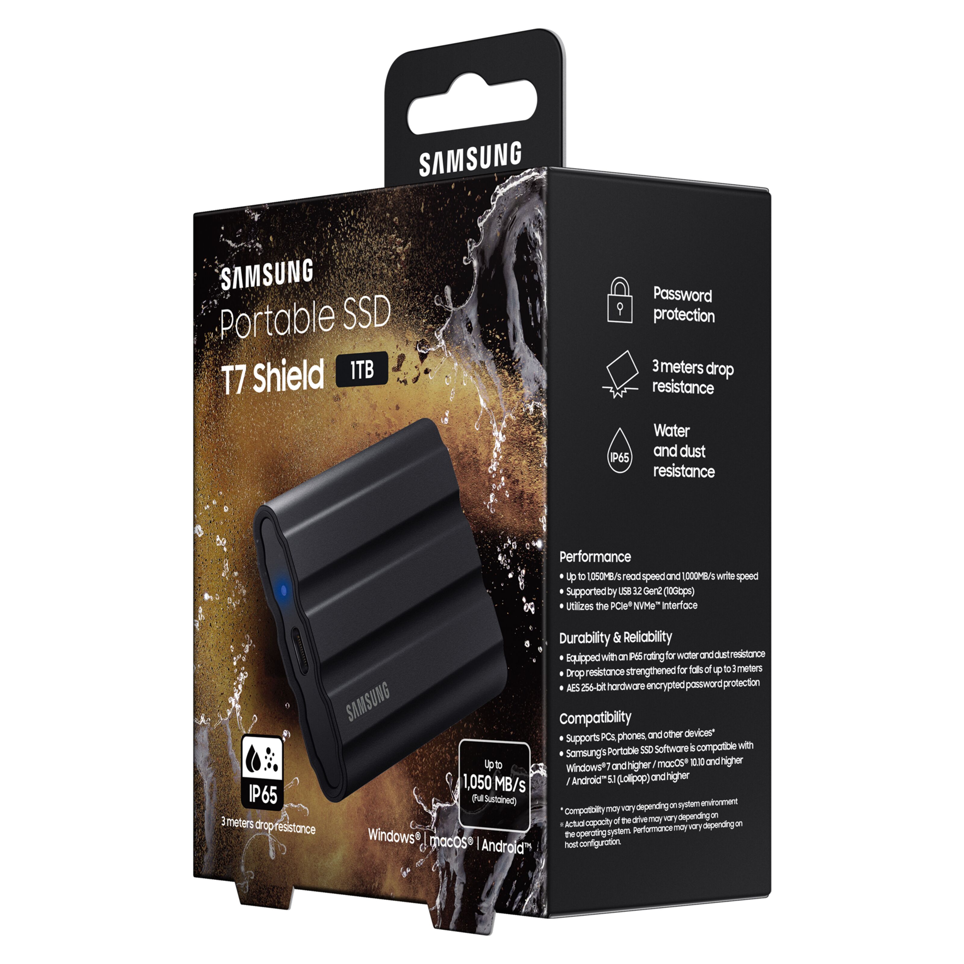Samsung T7 Shield Ekstern SSD-disk 1 TB | Kjell & Company