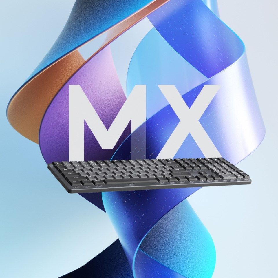 Logitech Mx Mechanical Mekaniskt tangentbord Blue Clicky