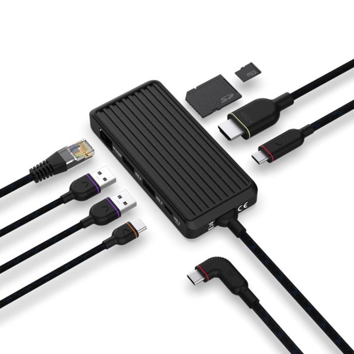 Unisynk USB-C-Hubb V2 8 portar