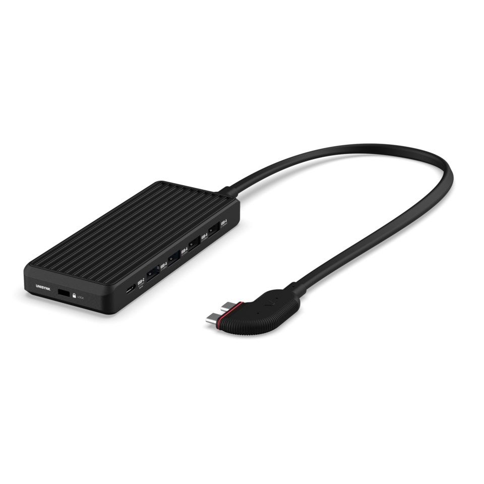 Unisynk USB-C-Hubb 10 porter for to skjermer Mac