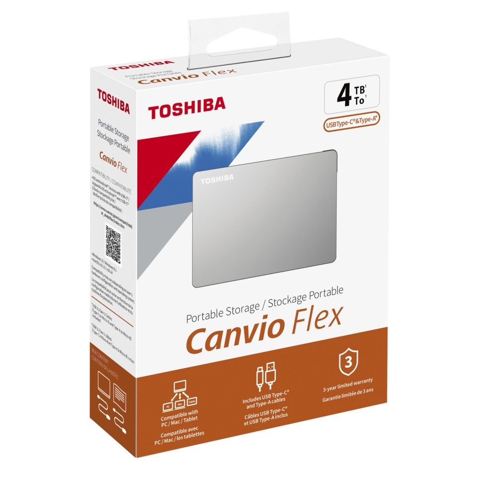Toshiba Canvio Flex Silver 4 TB