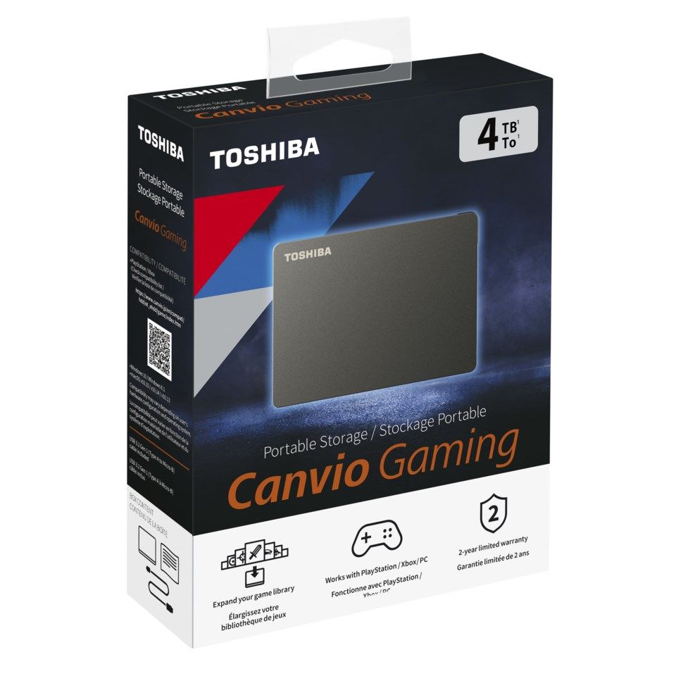 Toshiba Canvio Gaming Ekstern harddisk 4 TB