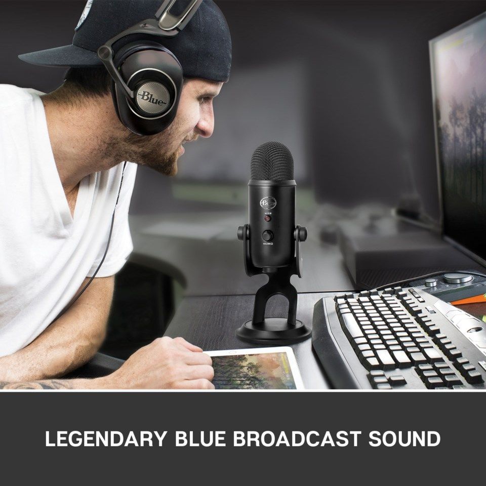 Logitech C Blue Yeti USB-stereomikrofon Svart