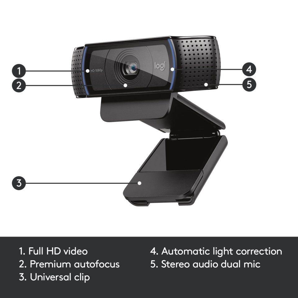 Logitech C920 Pro Stream Webkamera
