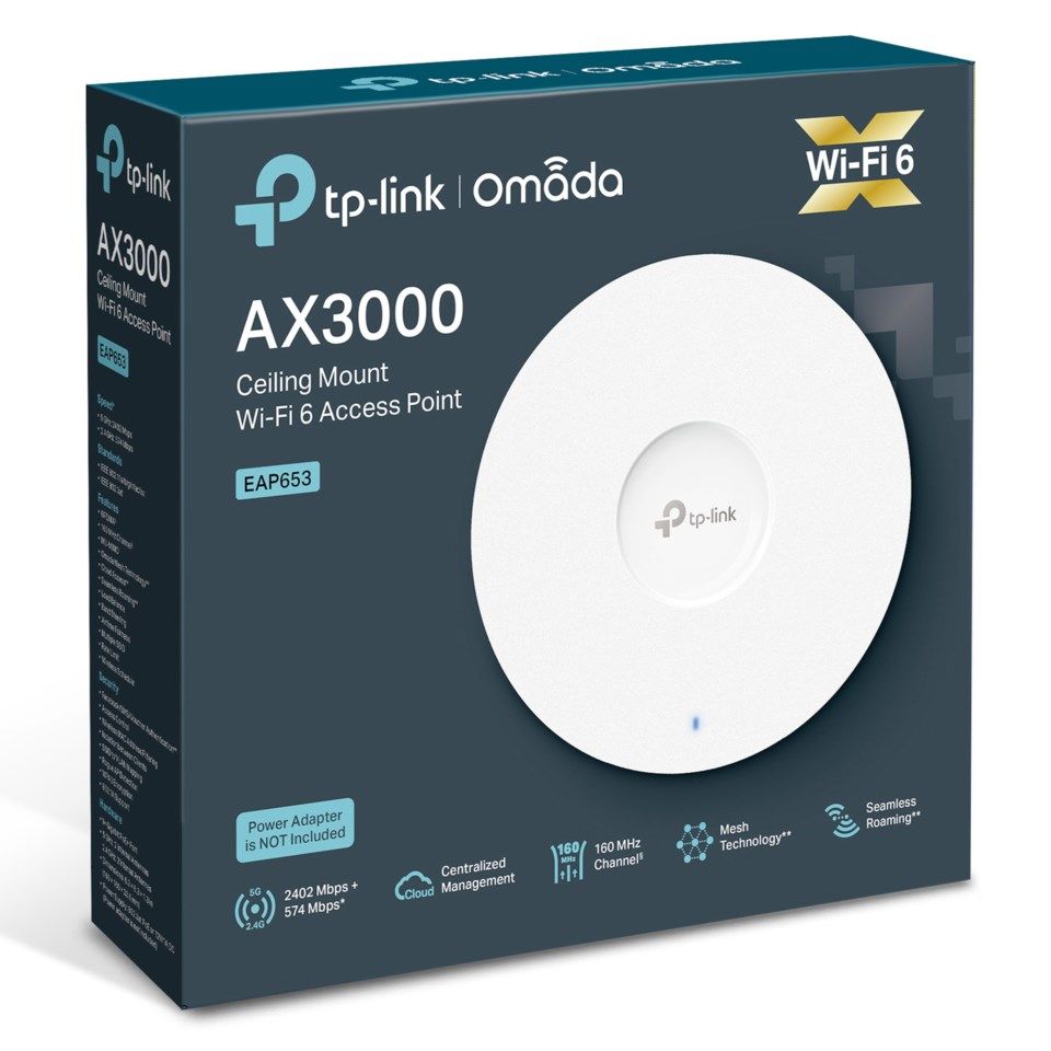 TP-link Omada EAP653 Wifi 6 Roaming-accesspunkt AX3000