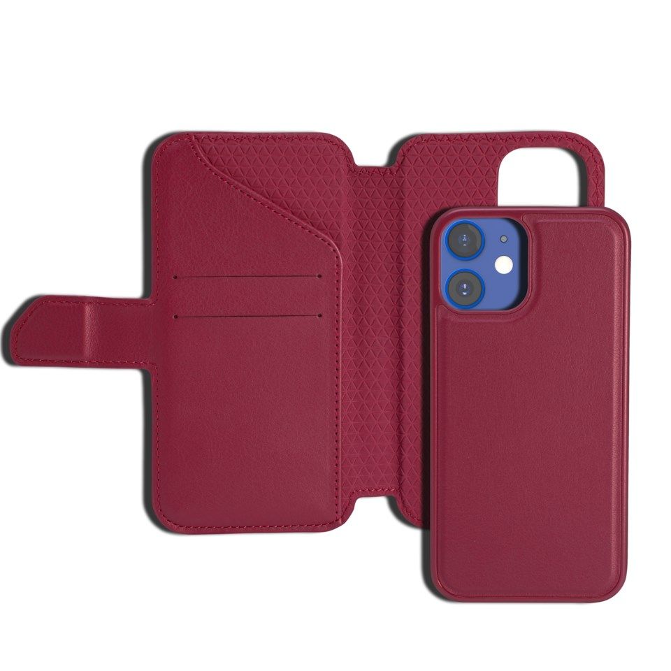 Nomadelic Wallet Case Solo 502 til iPhone 12 mini Mørkrød