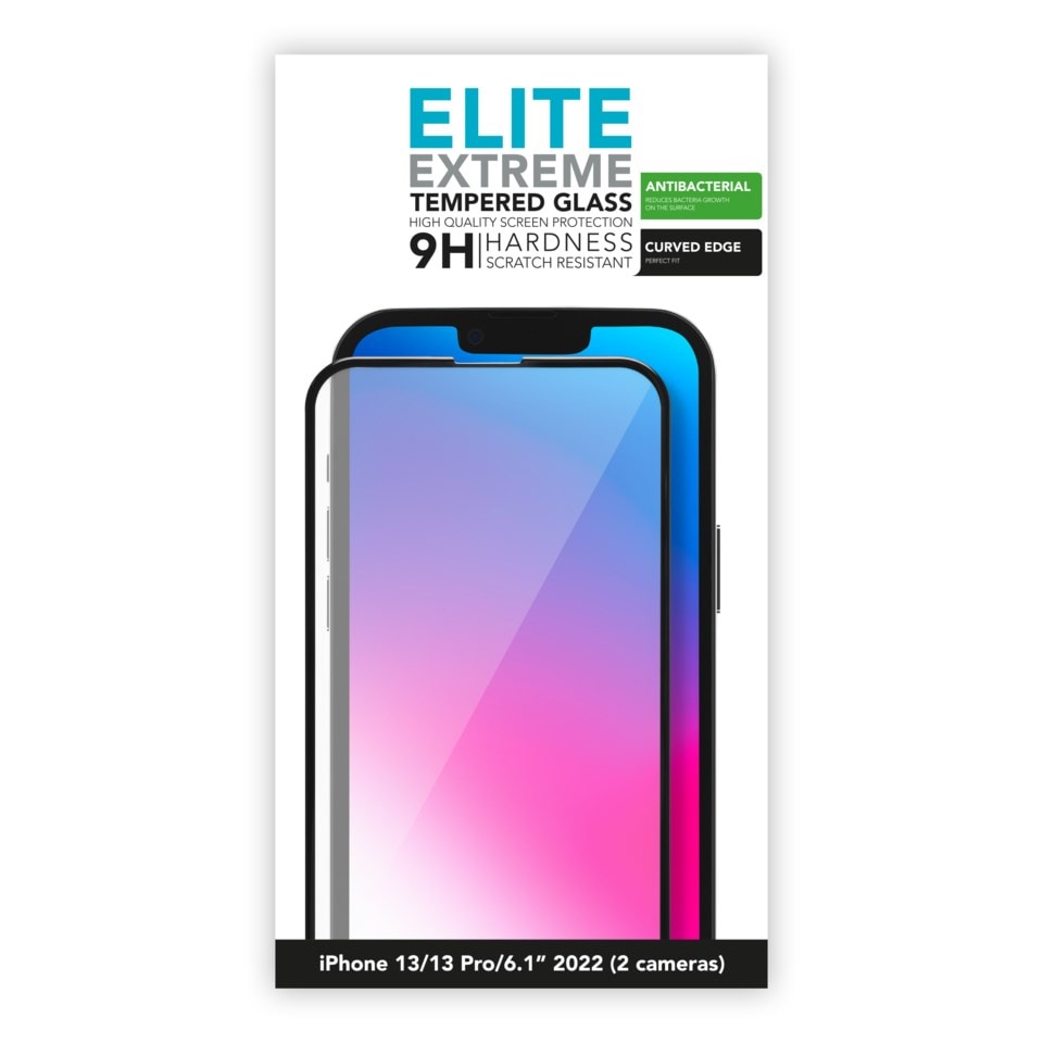 Linocell Elite Extreme Curved Skjermbeskytter for iPhone 13, 13 Pro og 14