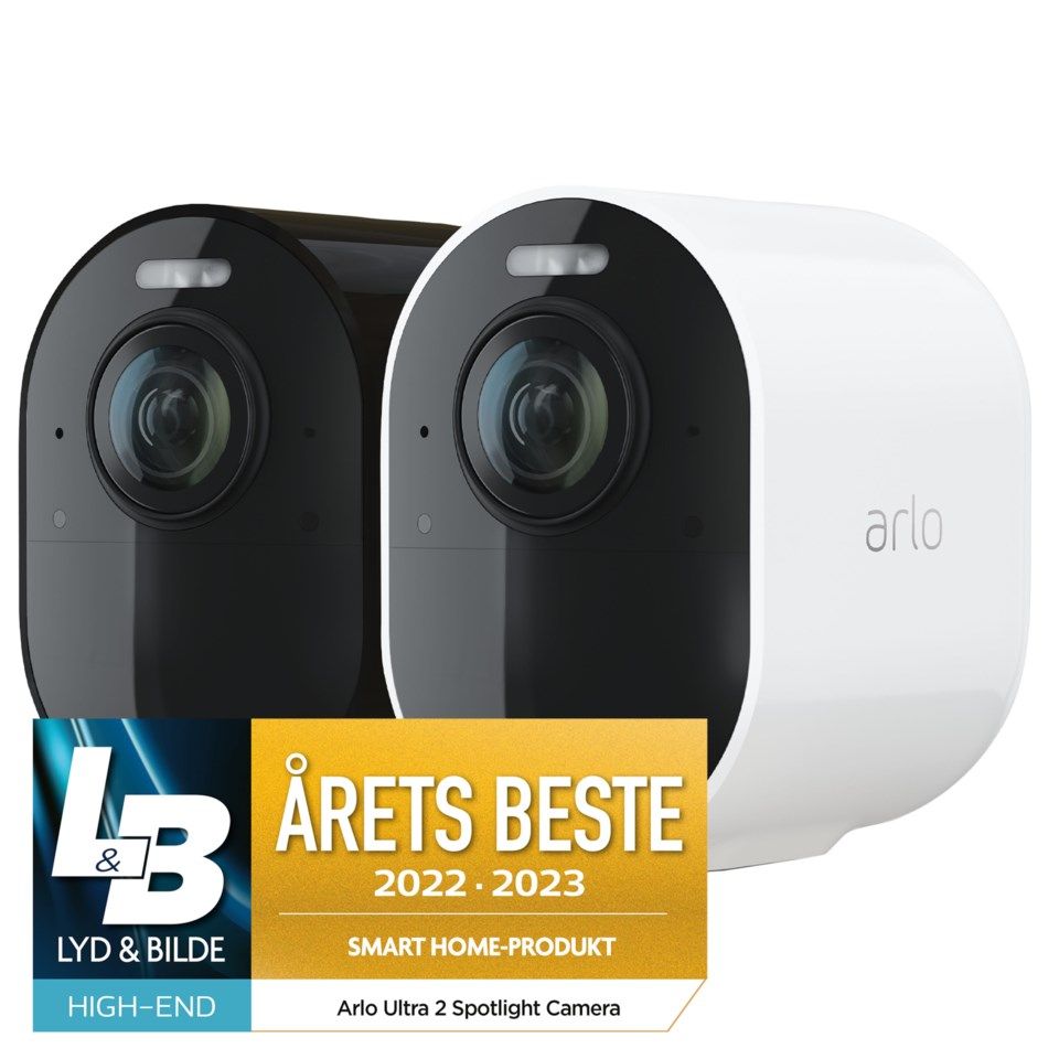 Arlo Ultra 2 Spotlight Ekstra overvåkingskamera 1-pk. Hvit