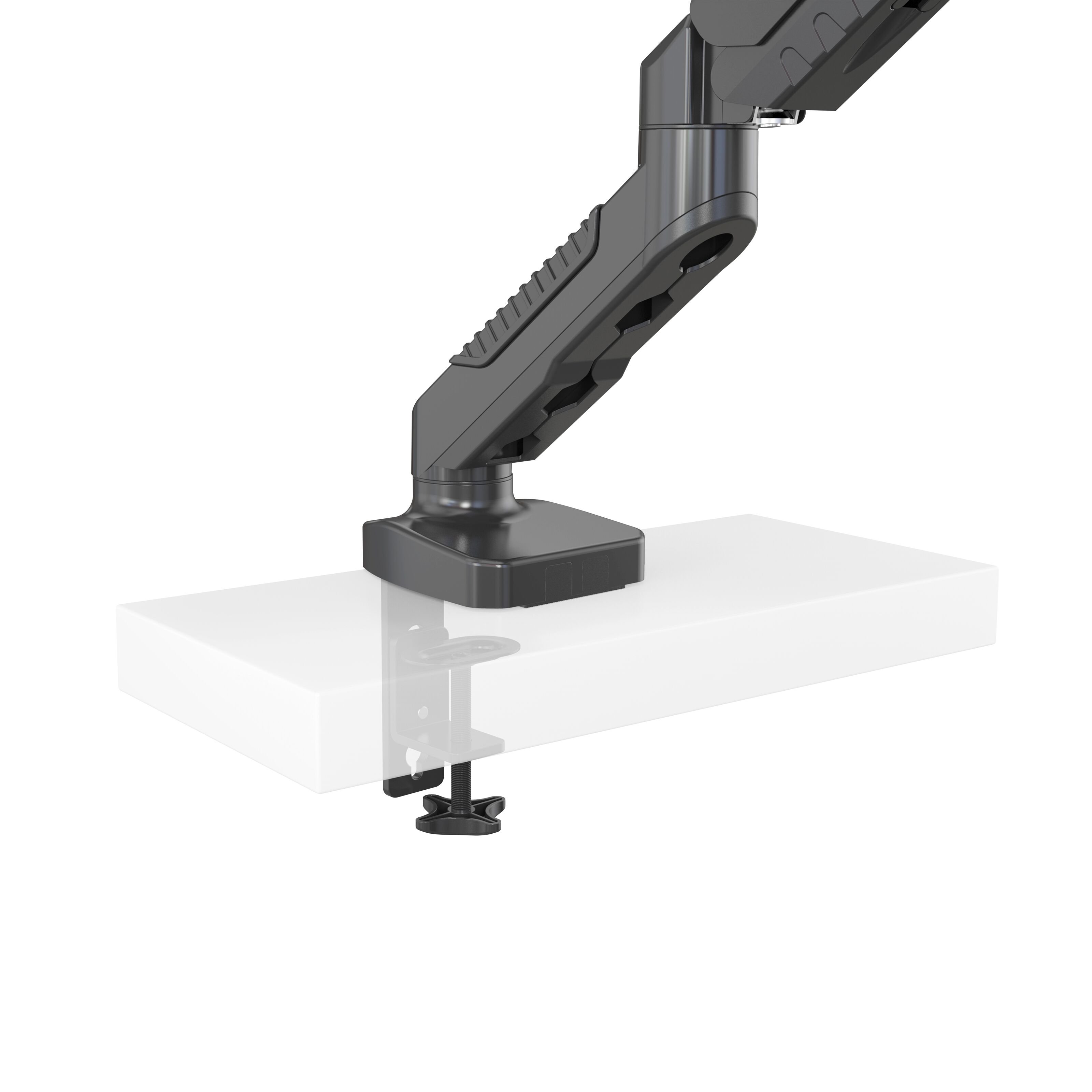 Plexgear 3-ledat fjädrande bordsfäste för skärm 13-27” 1 arm