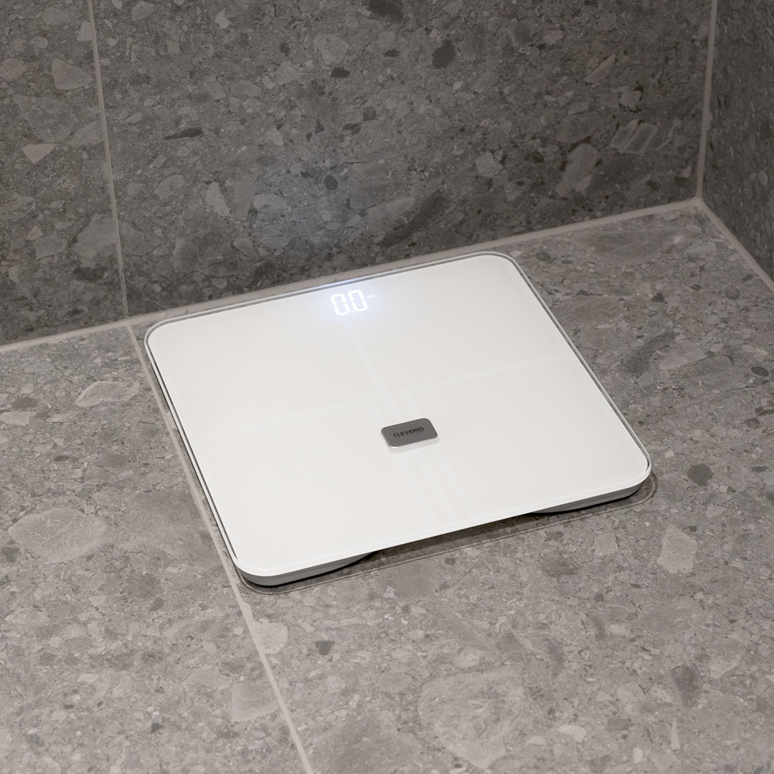 Cleverio Smart Scale Personvekt med wifi Hvit