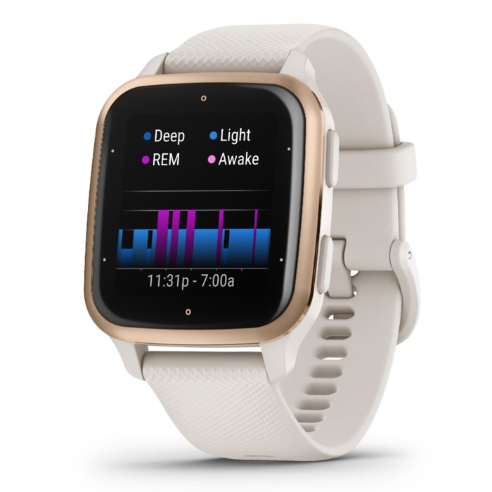 Garmin Venu Sq 2 Music Smartklocka med GPS Ivory/guld