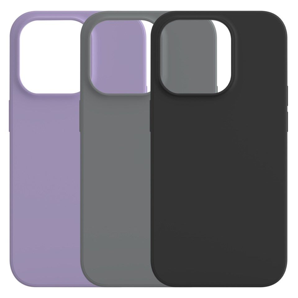 Linocell Rubber case för iPhone 14 Pro Svart