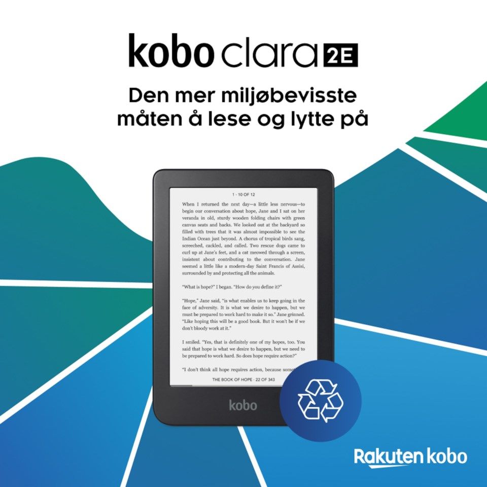 Kobo Clara 2E Vanntett lesebrett på 6" med Wifi
