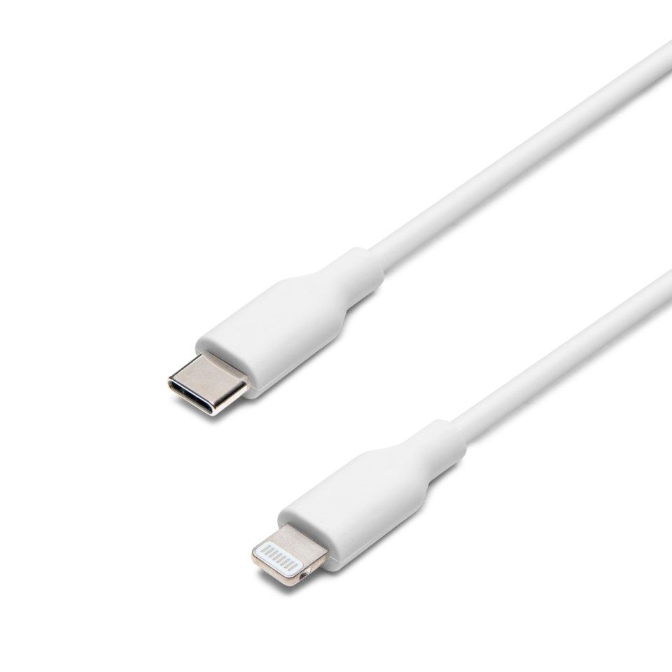 Linocell USB-C til Lightning-kabel Hvit 2 m