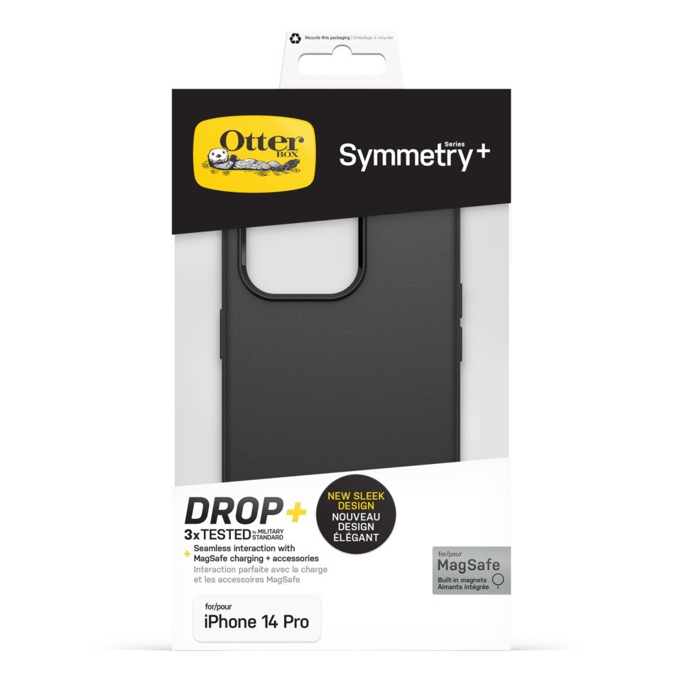 Otterbox Symmetry Plus för iPhone 14 Pro Svart