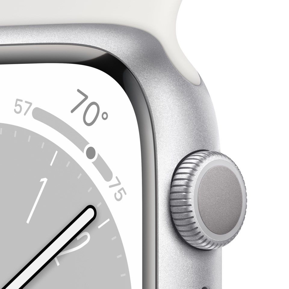Apple Watch Series 8 41 mm GPS Sølvfinish