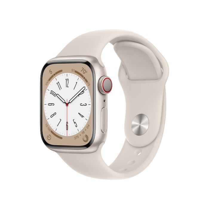 Apple Watch Series 8 41 mm GPS + Cellular Stjärnglans