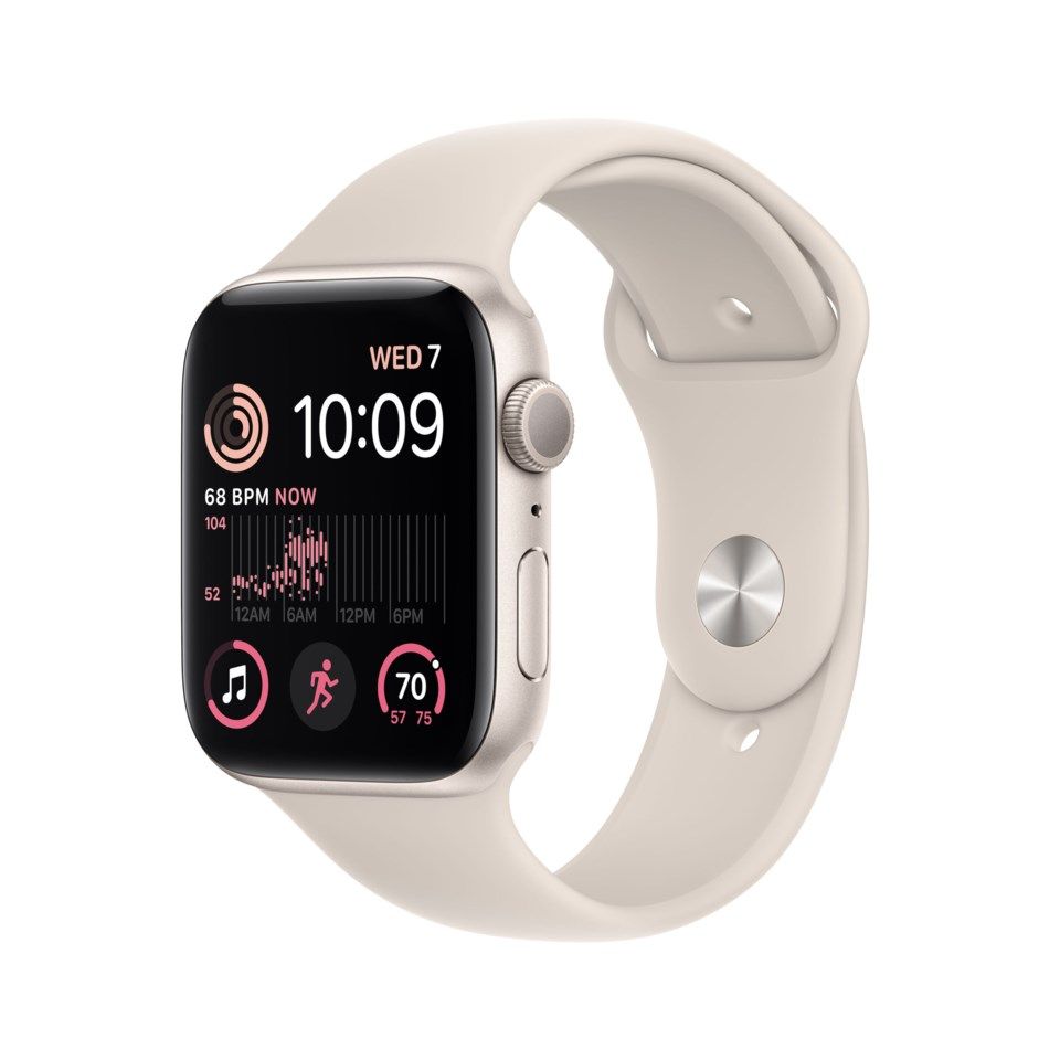 Apple Watch SE 44 mm GPS Stjärnglans (2022)