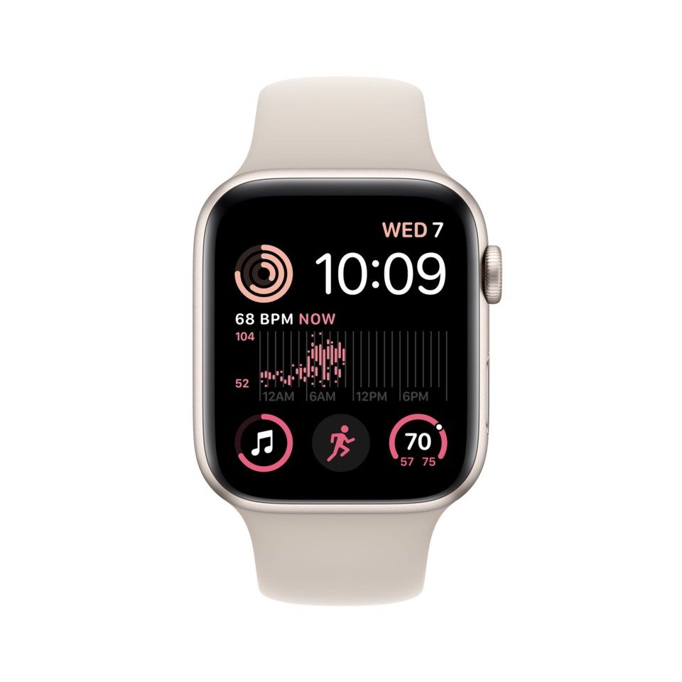 Apple Watch SE 44 mm GPS Stjärnglans (2022)