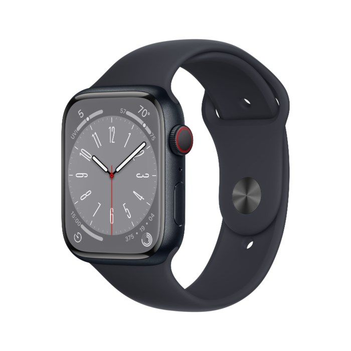 Apple Watch Series 8 45 mm GPS + Cellular Midnatt