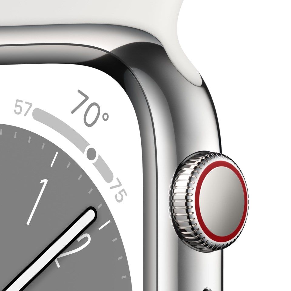 Apple Watch Series 8 45 mm GPS + Cellular Rustfritt Stål