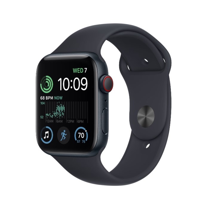 Apple Watch SE 44 mm GPS + Cellular Midnatt (2022)